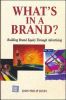 WHATS IN A BRAND?                                 BUILDING BRAND EQUITY THROUGH ADVERTISING
