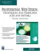 Professional Web Design: Techniques and Templates (CSS And XHTML), Third Edition