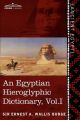 An Egyptian Hieroglyphic Dictionary: with an Index of English Words, King List and Geographical List with Indexes, List of Hieroglyphic Characters, Coptic and Semitic Alphabets: v. 1: Book by Sir E. A. Wallis Budge