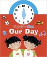 Topsy and Tim: Our Day clock book (English) (Board book): Book by Jean Adamson