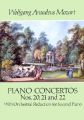 W.A. Mozart: Piano Concertos Nos.20, 21 and 22 with Orchestral Reduction for Second Piano: Book by Wolfgang Amadeus Mozart