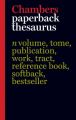 Chambers Paperback Thesaurus: Book by Chambers