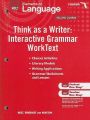 Florida Think as a Writer Interactive Grammar Worktext: Holt Elements of Language, Second Course