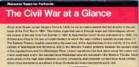 The Civil War at a Glance: Book by U S National Park Service