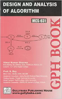 MCS031 Design And Analysis Of Algorithm (IGNOU Help book for MCS-031 in English Medium): Book by Vimal Kumar Sharma 