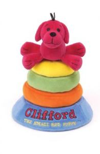 Clifford the Small Red Puppy Stack-Ring Developmental Toy: Book by Scholastic, Inc.