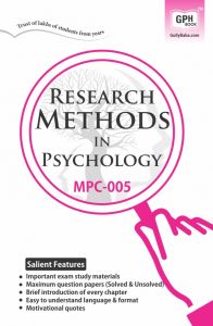 MPC005 Research Methods (IGNOU Help book for MPC-005 in English Medium): Book by GPH Panel of Experts MPC005 Research Methods (IGNOU Help book for MPC-005 in English Medium): Book by GPH Panel of Experts