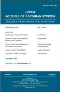 Gitam Journal of Gandhian Studies (Volume - 2, No. 2) (English): Book by B. Sambasiva Prasad Gitam Journal of Gandhian Studies (Volume - 2, No. 2) (English): Book by B. Sambasiva Prasad