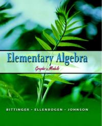 Elementary Algebra: Graphs and Models: Book by David Ellenbogen Elementary Algebra: Graphs and Models: Book by David Ellenbogen