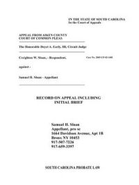 South Carolina Probate Law: Creighton Sloan Vs. Sam Sloan: Book by Sam Sloan South Carolina Probate Law: Creighton Sloan Vs. Sam Sloan: Book by Sam Sloan