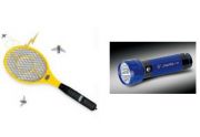 Rechargeable Mosquito Racket 4 LED Rechargeable Torch Cum Emergency Light