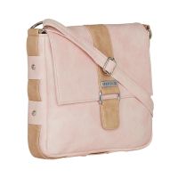 Esbeda Light Pink Color Solid Drymilk Slingbag For Women