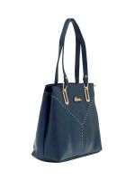 Esbeda Dark-Blue Color Solid Pu Synthetic Material Handbag For Women