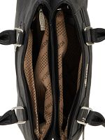 Esbeda Black Solid Pu Synthetic Material Handbag For Women