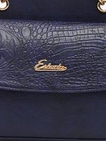 Esbeda Blue Solid Pu Synthetic Material Handbag For Women