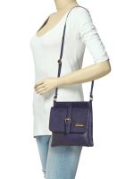 Esbeda Blue Solid Pu Synthetic Material Slingbag For Women(code-2180)