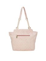Esbeda Pink Checkered Pu Synthetic Material Handbag For Women(code-2189)