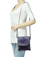 ESBEDA D-Blue Solid Pu Synthetic Material Slingbag For Women