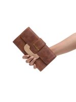 Esbeda Tan Solid Pu Synthetic Material Wallet For Women-( Code-2245)
