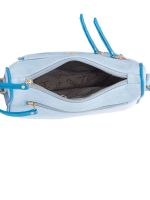 ESBEDA L-Blue-S-Blue Color Solid Pu Synthetic Material Slingbag For Womens