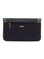 Esbeda Black Color Solid Pu Synthetic Fabric Clutch For Women(code-2438)