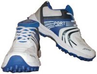 Port Men'S White Pu Rezzer Cricket Shoes