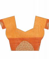 Banarasi Silk Works Party Wear Designer Orange Colour Saree For Women's