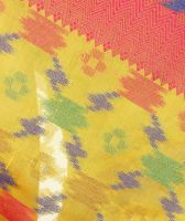 Banarasi Silk Works Party Wear Designer Gold Colour Saree For Women's