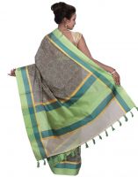 Banarasi Silk Works Party Wear Designer Grey Colour Cotton Saree For Women's(bsw28)