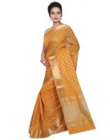 Banarasi Silk Works Party Wear Designer Yellow Colour Cotton Saree For Women's(bsw30)