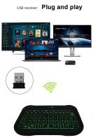 Wechip T18 Full Touch Screen Keyboard Air Mouse 2.4g Backlit Wireless Work For Android Windows Mac OS Linux For TV Box