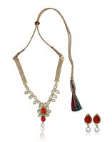 Arum Designer Coreana Kundan Necklace Set