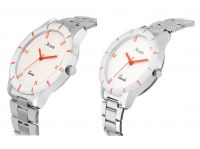 Arum Stylish Silver Trendy Watch For Couple
