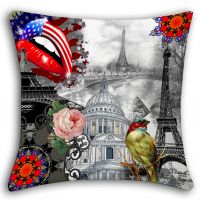 Lushomes Digital Print Sketch Cushion Covers (pack Of 5)