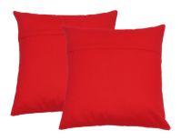 Lushomes Red Cushion Covers With Gold Foil Print (pack Of 2)