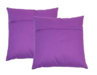 Lushomes Violet Cushion Covers With Silver Foil Print (pack Of 2)