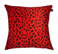 Lushomes Red Leopard Skin Printed Cushion Covers (pack Of 5)