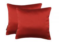 Lushomes Red Blackout Cushion Cover With Artistic Stitch