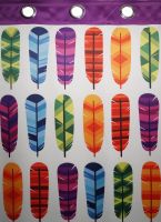 Lushomes Digitally Printed Feather Polyster Door Curtains