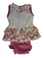 FROCK - Pink & White Frock with Panty