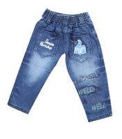 Mankoose Jeans- Boys Jeans Embroidered Dark Blue Size 16 (12-18 Months)