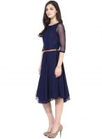 Style Amaze Bollywood Designer Georgette Blue Color Dress