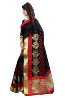 Holyday Womens Banarasi Silk Thread Saree_ Black (with Blouse)
