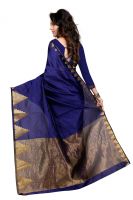 Holyday Womens Cotton Silk Saree, Blue (raj_crekal_blue)