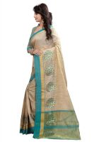 Holyday Womens Banarasi Silk Thread Saree_ Ice Blue (with Blouse)