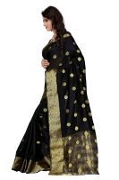 Holyday Womens Cotton Silk Saree, Black (tamasha_beauty_black)