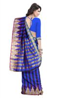 Holyday Womens Banarasi Silk Thread Saree_ Royal Blue (with Blouse)