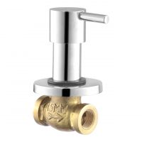 Oleanna Flora Brass Concealed Stop Cock Silver Taps & Fittings