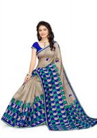 Kotton Mantra Grey Cotton Printed Designer & Party Wear Saree With Blouse Piece (kmsq5014)
