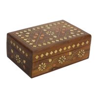 Handmade Wooden Box Vanity Jewellery With Brass Work